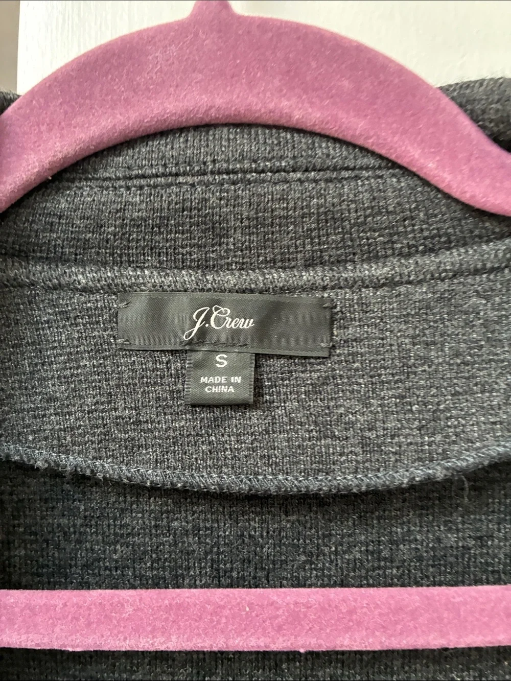 J. Crew Dark Charcoal Open-Front Knit Blazer Sophie style